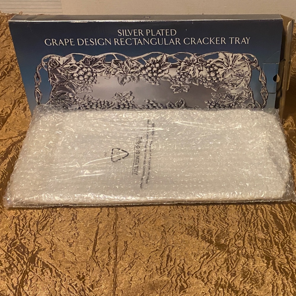 Silver Plated Rectangular Cracker Tray